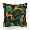 Polyester Tiger Leopardenmuster Kissenbezug Polsterung Sofakissen Palmblatt Tropischer Dschungel Heimdeko Bezug