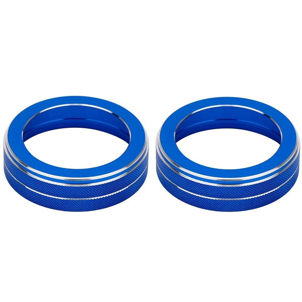 2pcs/set Auto Car AC Climate Control Ring Knob Trim Cover For Nissan Rogue X-Trail Qashqai car accessories