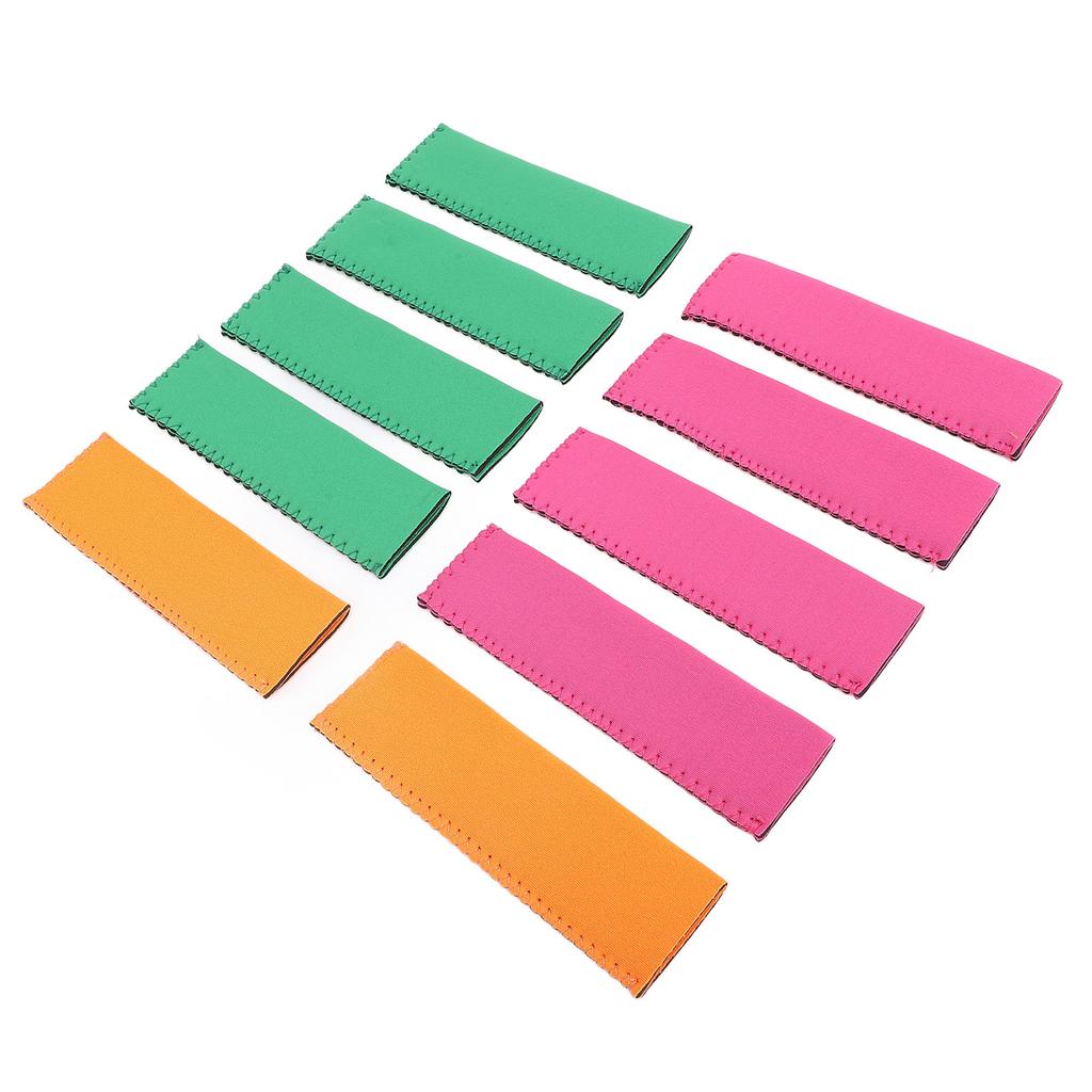 10PCS Ice Pop Sleeves Neoprene Rubber Reusable Ice Stick Cold Insulation Bag for Family Gathering Pa