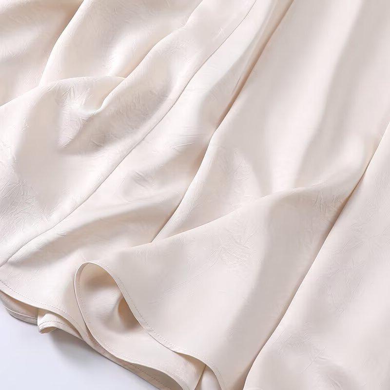 Women's Elegant Pleated Midi Skirt - Summer Fashion