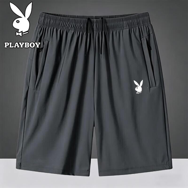 PLAYBOY Men s Ice Silk Casual Sports Shorts 6XL