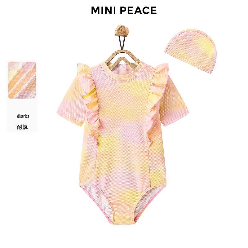 MiniPeace Girls  Chlorine-Resistant Gradient One-Piece Swimsuit 160