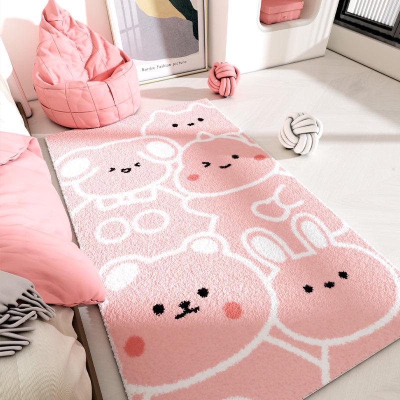Cartoon Rabbit Sofa Blanket: Stain-Resistant, Wear-Resistant, Easy to Clean, Ideal for Living Room & Bedroom Decor