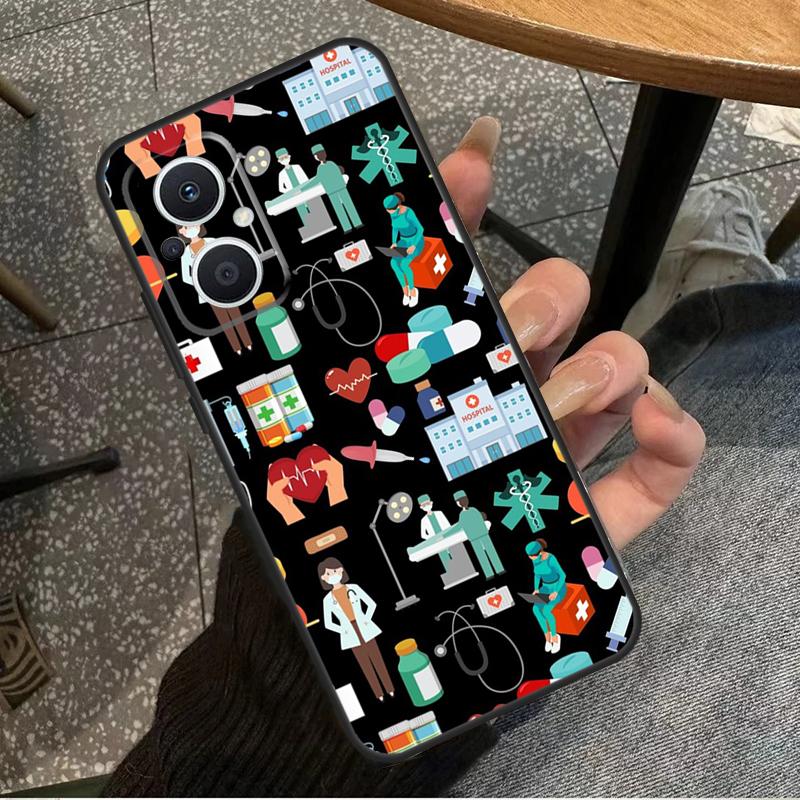 Krankenschwester Medizinische Gesundheit Herz Für OPPO Reno 11F 12F 13F 14F 8T 10 11 12 13 14 Pro 8 7 Lite OPPO Find X8 X6 X5 X9 Pro Hülle