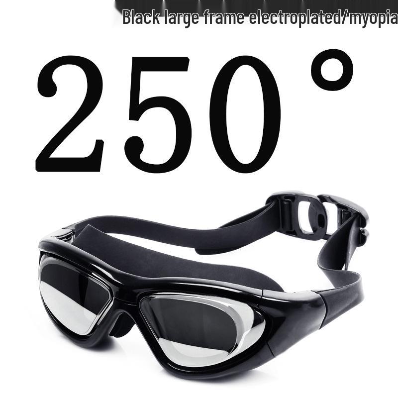 High-Definition Anti-Fog Electroplated Swimming Goggles with Silicone Straps