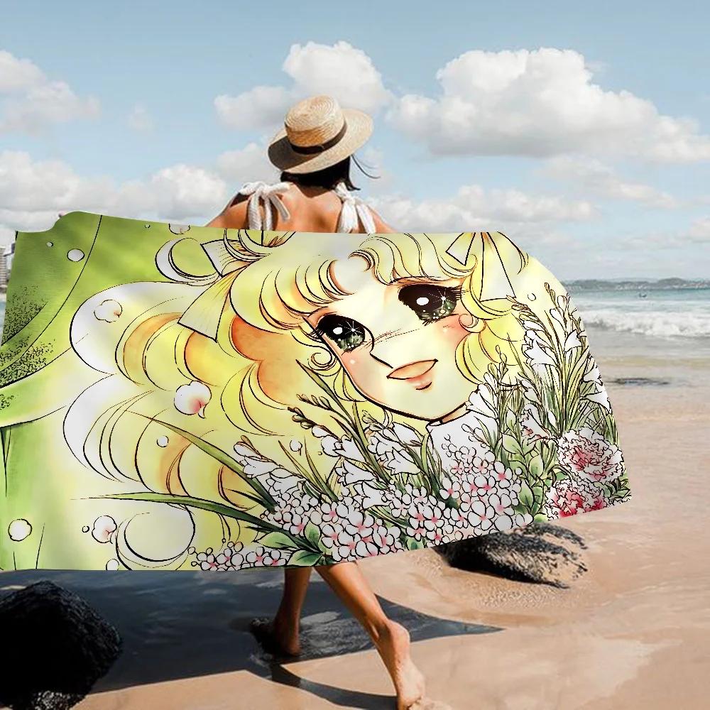 Anime Manga C-Candy C-Candy Microfiber Blanket Quick Drying Beach Towels Oversized Printing Super Absorbent Pool Towel Blanket