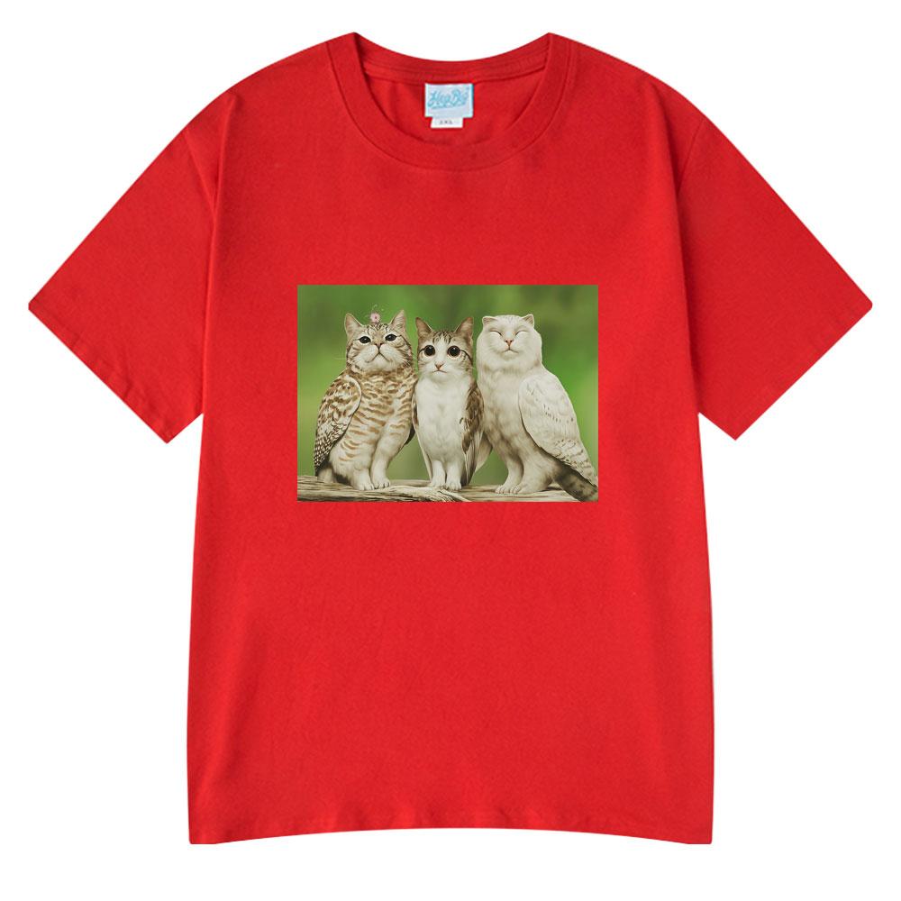 

Cat Owl Funny Meowl Meme Graphic T-shirts Unisex s Clothing Fashion Harajuku Couple T-shirt Cotton Casual Tees Oversized T Shirts S