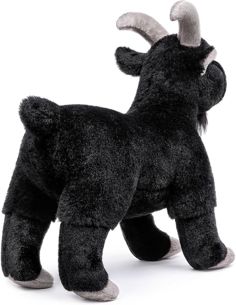 ZHONGXIN MADE Goat Plush Toy 12 Inch Realistic and Cute Black Goat Plush Super Great Gift for Animal Unique Safe Body Baby Christmas Gift (Approx.