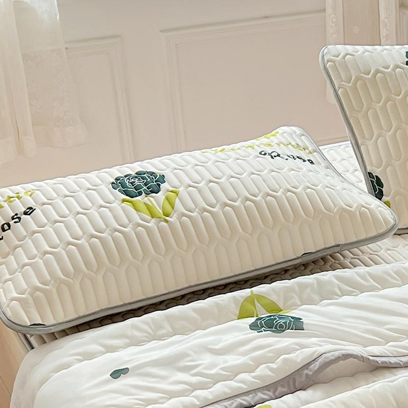 Summer Ice Cool Latex Flower Pillowcase Sleeping 48X74CM Pillow Case Antibacterial Cushion Quilted Pillow Cover for Bed Decor