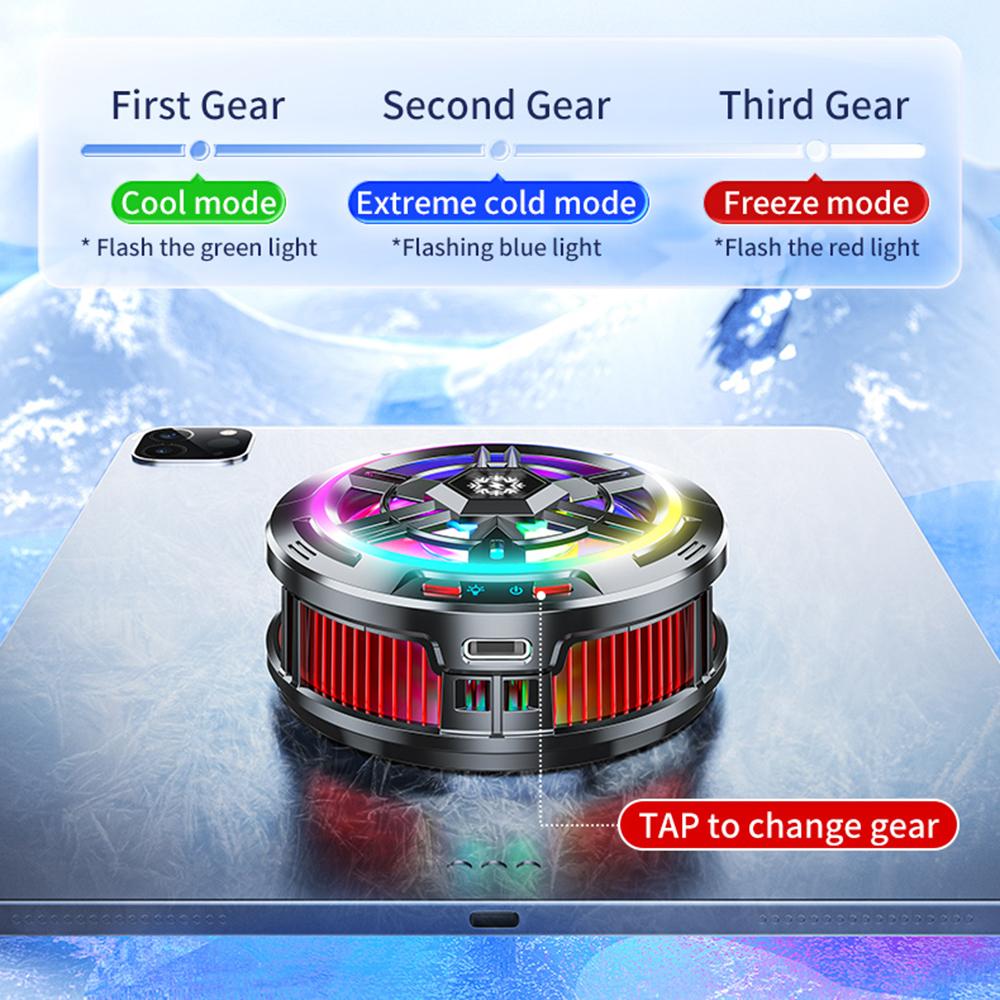 X100 Magnetic Phone Tablet Back Radiator Cellphone Gaming Semiconductor Heat Dissipation Cooler Fan