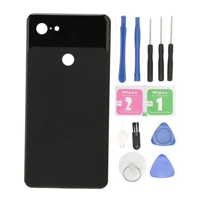 Kryt batérie mobilného telefónu Čierne sklo 6,3 palca Zadný kryt Dvierka Zadný panel pre Google Pixel 3XL