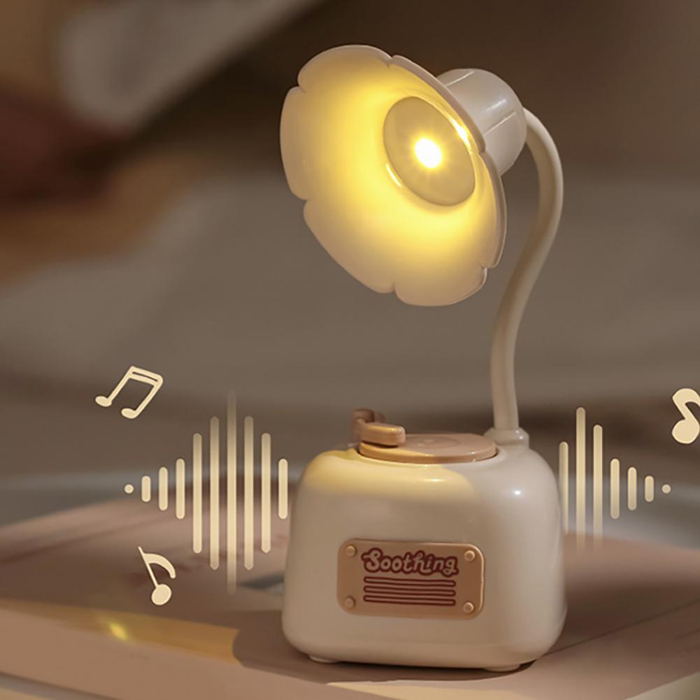 Vintage Lamp Cute Night Light Decor with Music Box for Living Room Bedroom