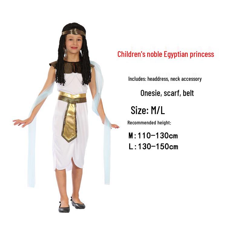Dětský egyptský a řecký bojovník kostým: Faraon, Kleopatra, Princ, Princezna, Oblečení římské bohyně