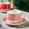 Polka Dot Ceramic Coffee Cup & Saucer Set - Retro High-End Afternoon Tea Gift