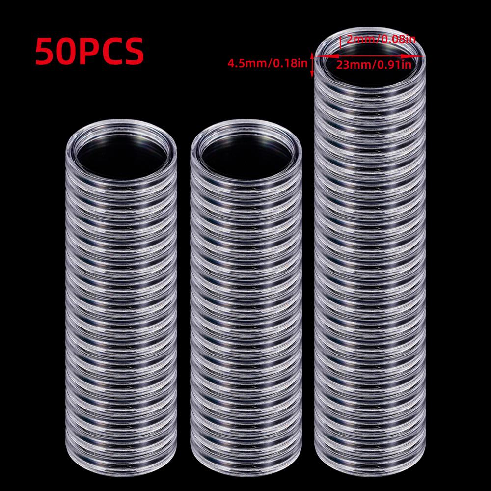 10/50/100Pcs 19-33mm Transparent Coin Cases Holder Coin Collecting Box Case Coins Storage Capsules Protection Boxes Container