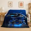 Pătură moale din flanelă A-Astro Bot Robot Desen Animat, Pătură confortabilă pentru Pat, Canapea, Fotoliu, Dormitor, Sufragerie, Călătorie, Camping