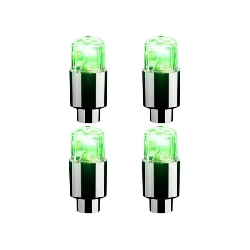 2/4/8pcs LED Tire Valve Stem Caps Neon Light Waterproof Wheel Spoke Lights LED Tire Lamp for Motorcycle Bicycle Car Accessories