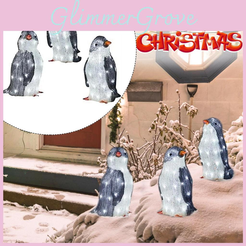 Cute Penguin Outdoor Led Light For Christmas Garden Decoration