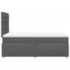 Box Spring Bed with Mattress Dark Gray 120 X 190 Cm Fabric