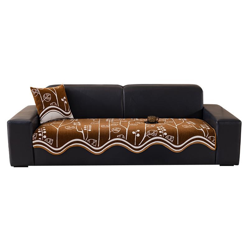 Spezialgeformtes Sofakissen ist universell für alle Jahreszeiten. Neues rutschfestes Sitzkissen, einteiliger Leder-Gerade-Reihen-Sofabezug Bezugsstoff