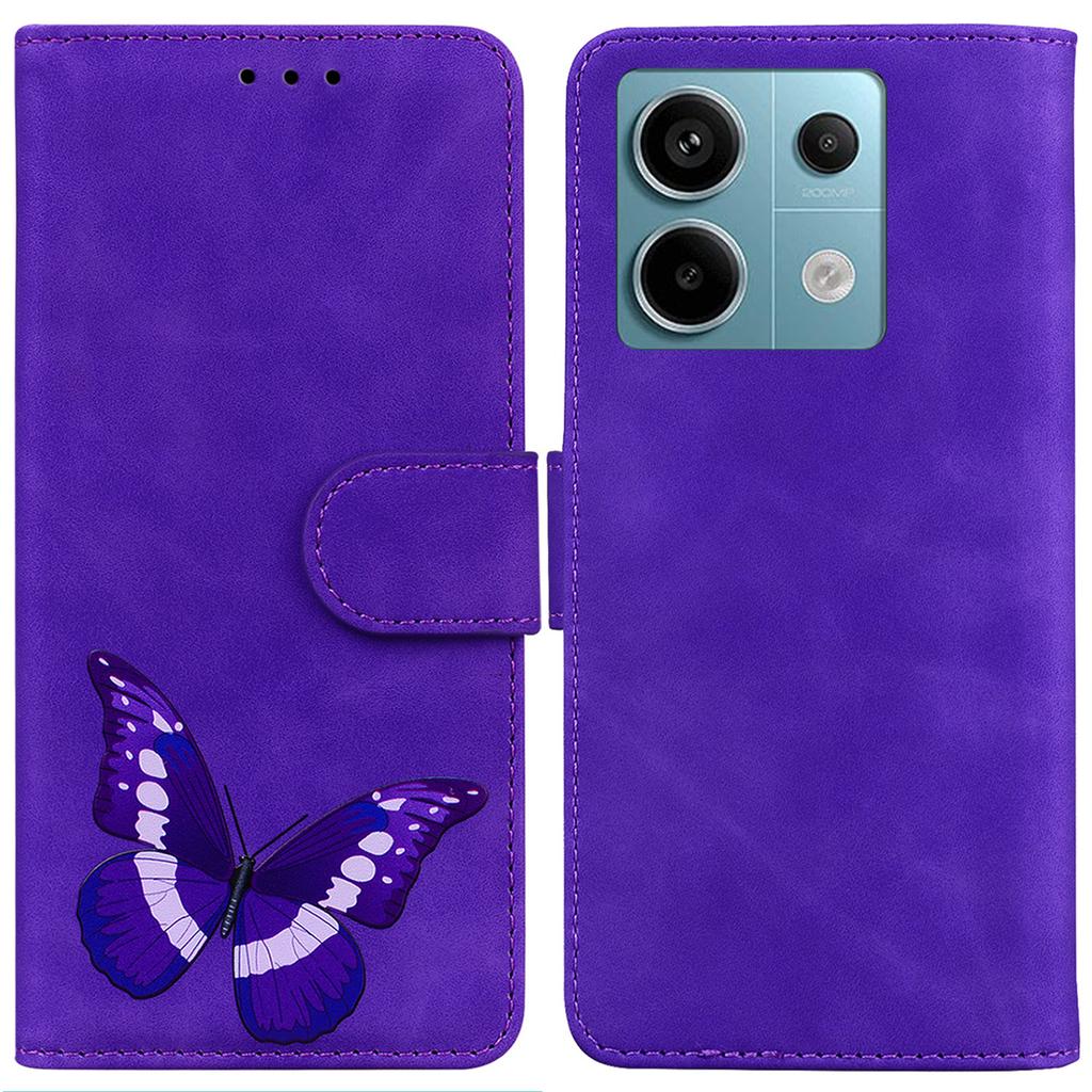 For Xiaomi Redmi Note 13 Pro 5G/Poco X6 5G Case Butterfly Pattern Leather Wallet Cover