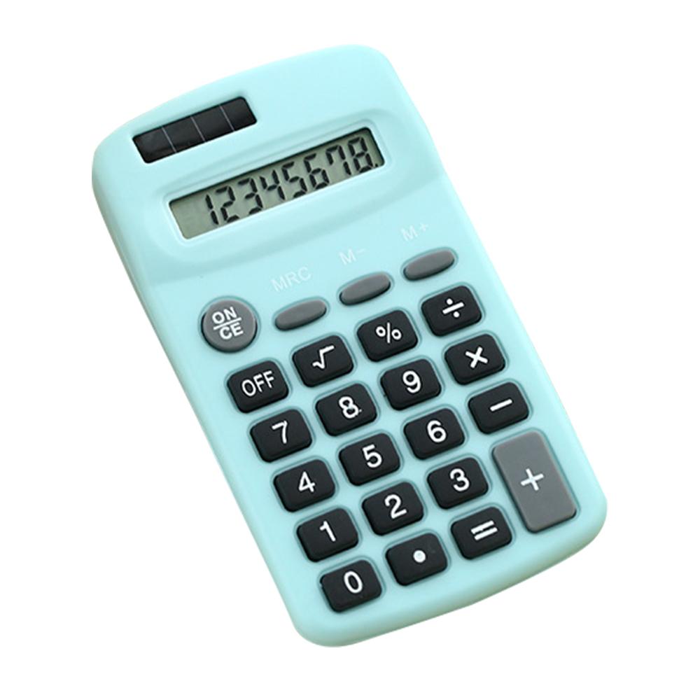 Mini Cute Calculator 8 Digits Display Solar & Battery Dual Power Portable Electronics Calculator