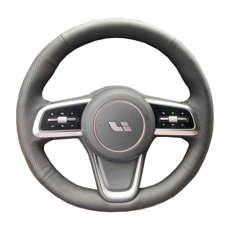 Handnähen Nähte Auto Lenkradbezug Lenkradabdeckung Leder für LiXiang Leading Ideal Li One 2019-2026 Geflochten auf Lenkrad