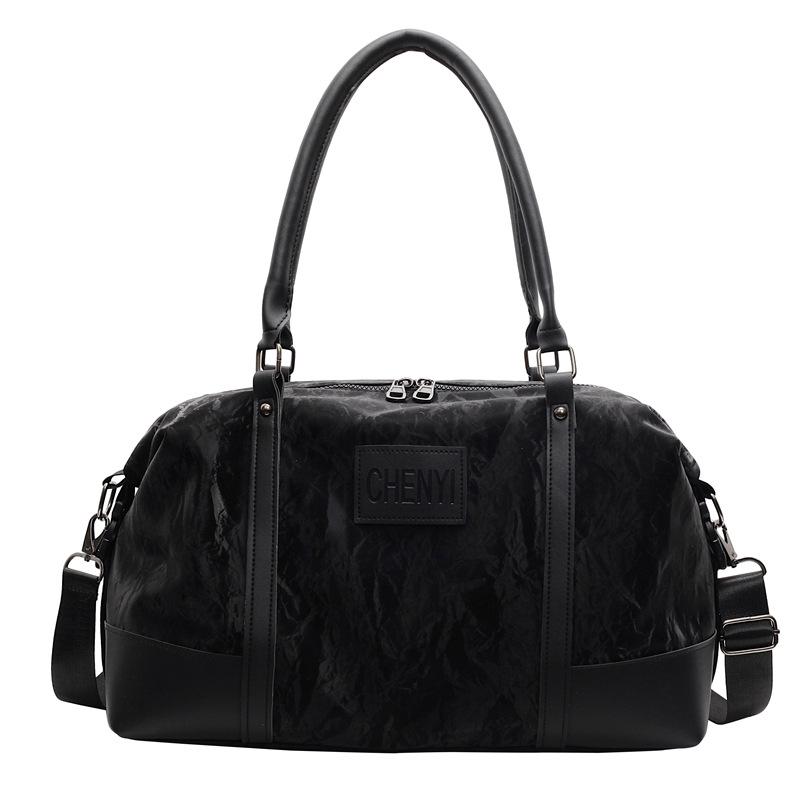 

Сумка для ручной клади, женская дорожная сумка на короткие расстояния, большая вместимость, сумка для фитнеса через плечо, сумка для хранения чёрный