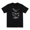 Gothic Tee Witchy Clothes Goth Dark Aesthetic Women Tee Trendy Vintage Bats 2000s Y2k Harajuku Short Sleeve Casual Aesthetic Tee