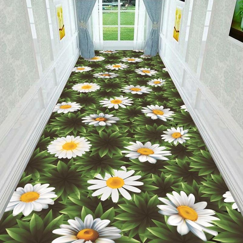 

Ковры для длинного коридора на заказ, Европейские ковровые дорожки для лестницы и коридора, Свадебный ковер для отеля, Ковры для зон, Дорожки, Цветочный нескользящий коврик для пола 80*200CM