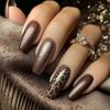 24 Pieces Leopard Designs Press On Nail Manicure Nail Art False Nail Stick On Nail Adds A Touch Of Fashion To Your Style