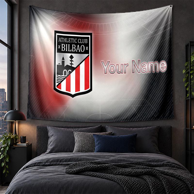 Personalized Tapestry Wall Hanging Athletic Bilbao FC Pattern Art Background Cloth