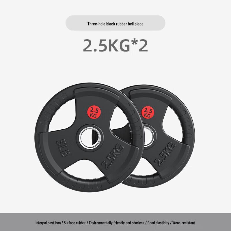 Yimai Rubber Coated Cast Iron Barbell Plates Set