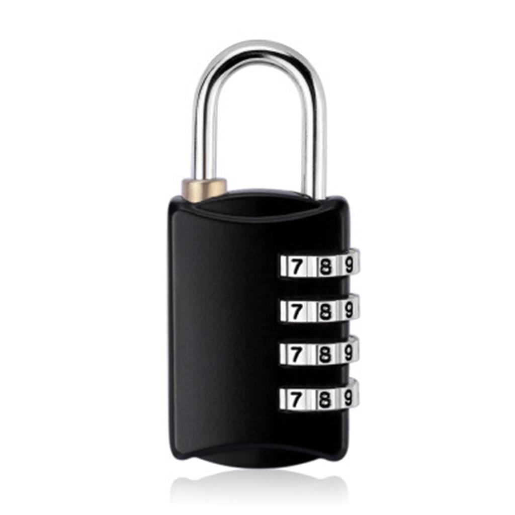 Coded Lock Zinc Alloy Keep Security Combination Padlock for Luggage Cases Filing CabinetsBlack