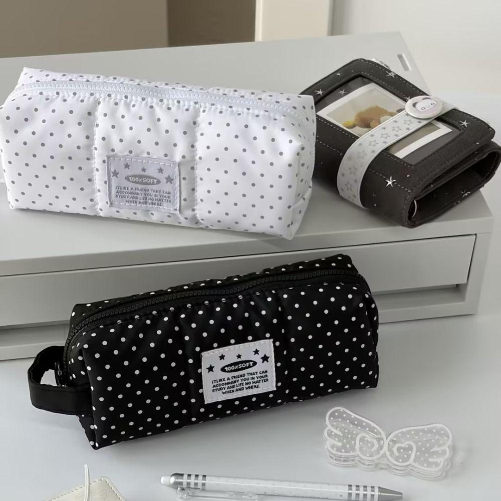 Astuccio con Design a Pois Astuccio Grande Capacità per Cancelleria Astuccio di Cancelleria di Alta Qualità Studenti