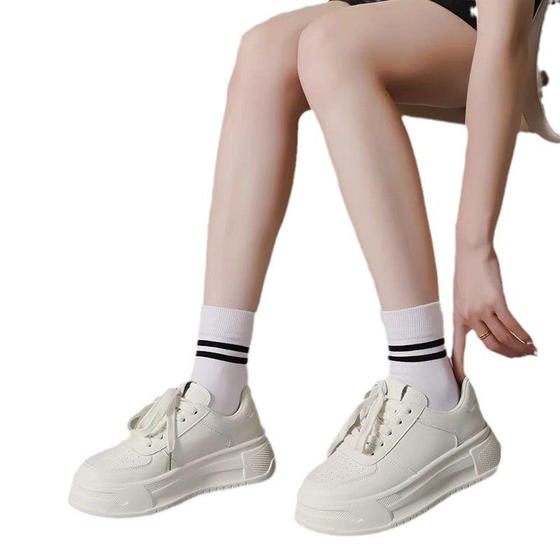 Original Little White Shoes Women's Autumn New Student Versatile Round Head Platform Big Head Shoes Niche Board Shoes