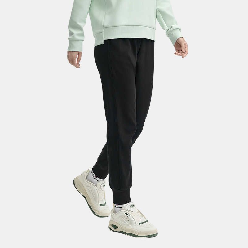 New FILA Knitted Sports Pants Women's Jet Black F11W448611FBK