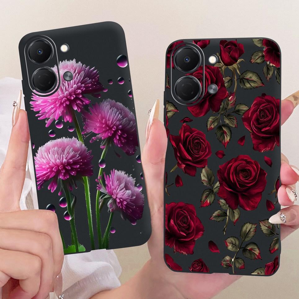 Flower Butterfly Luxury Girly Fashion Casing For Tecno Spark GO 3 GO3 KN3 Phone Case Soft Slim Matte Silicone TPU Back Cover