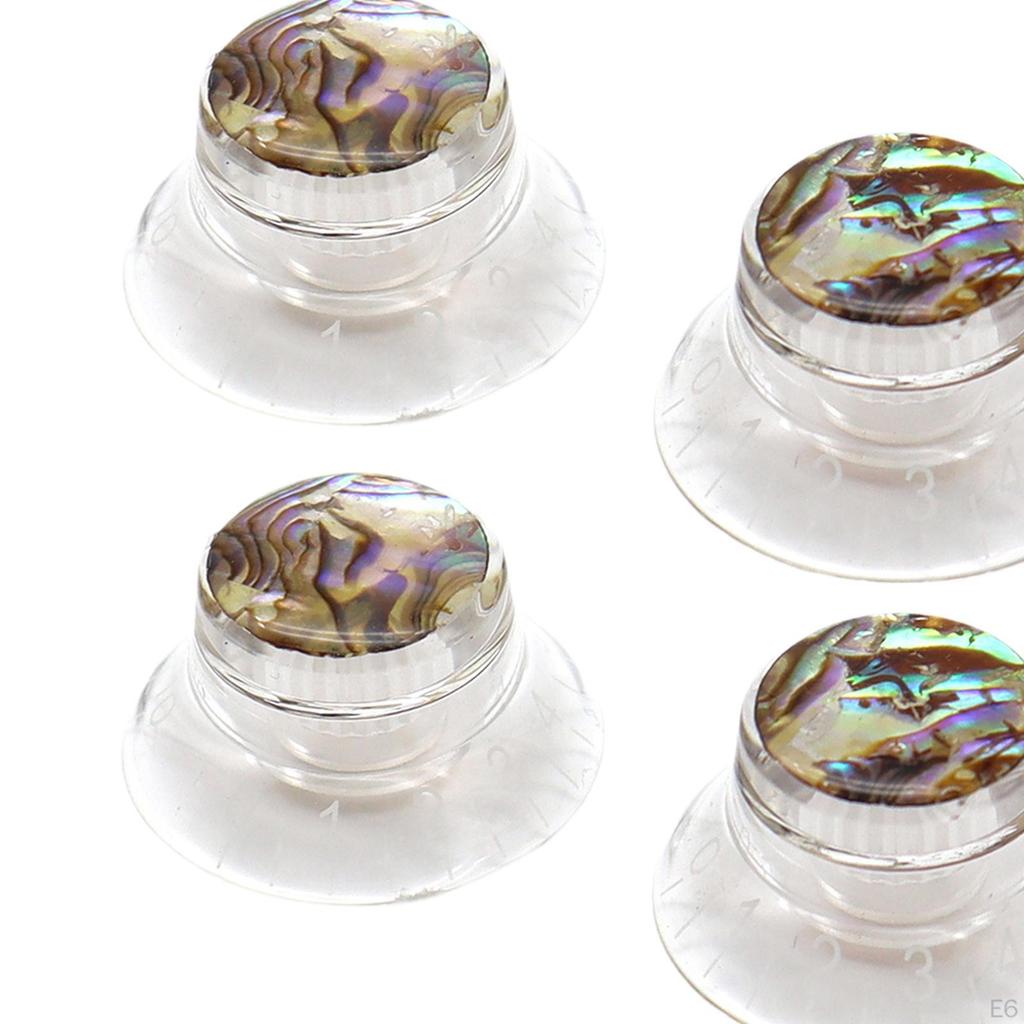 4 Pieces Guitar Knobs Rotary Knob for Electric