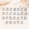2PCS Initial A To Z 26 Letters Pin Silver Color Fashion Metal Alphabet Women Men Suit Collar Lapel Brooch Pin Accessories