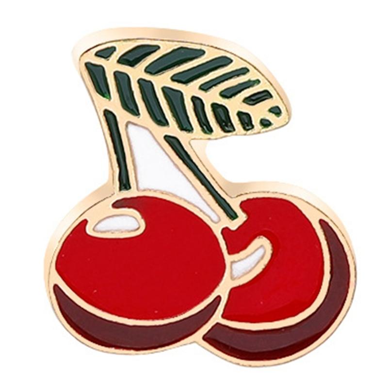 Charm Cartoon Jewelry Pin Fruit Brooch Clothing Accessory Alloy Texture Suitable for School Life and Parties Event