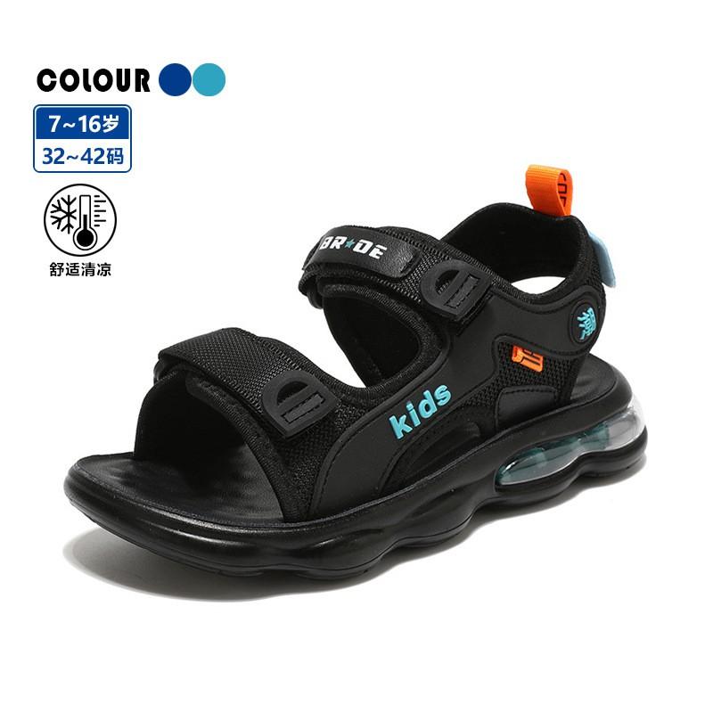 Boys Open-Toe Lightweight Sport Sandals With Air Cushion Sole Beach School Use