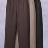 Fleece-Lined Winter Pants for Elderly Women - Elastic Waist, High-Waisted, Loose, Stretchy, Casual, Thick, Slimming Fit