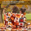 Flannel Blanket Pumpkin Sunflower Pattern Print Blanket Nap Blanket Travel Decoration
