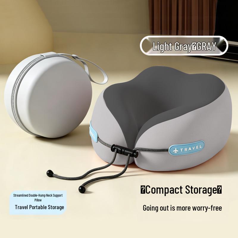 U-shaped Neck Pillow for Travel: Portable Airplane, Car, and Back Support Pillow