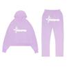 American Streetwear Hoodie Set Men Women Hip Hop Loose Fit Pullover Sweatshirt Pants