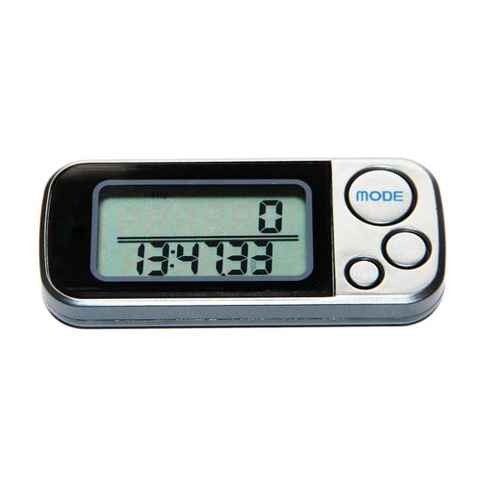 Podomètre 3D de marche avec clip et cordon Mémoire 30 jours Compteur de pas simple avec affichage LCD Suivi d'activité précis pour hommes et femmes