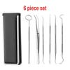 Dentist Tools Set: Stainless Steel Double-Ended Probe, Mouth Mirror, and Teeth Cleaning Kit