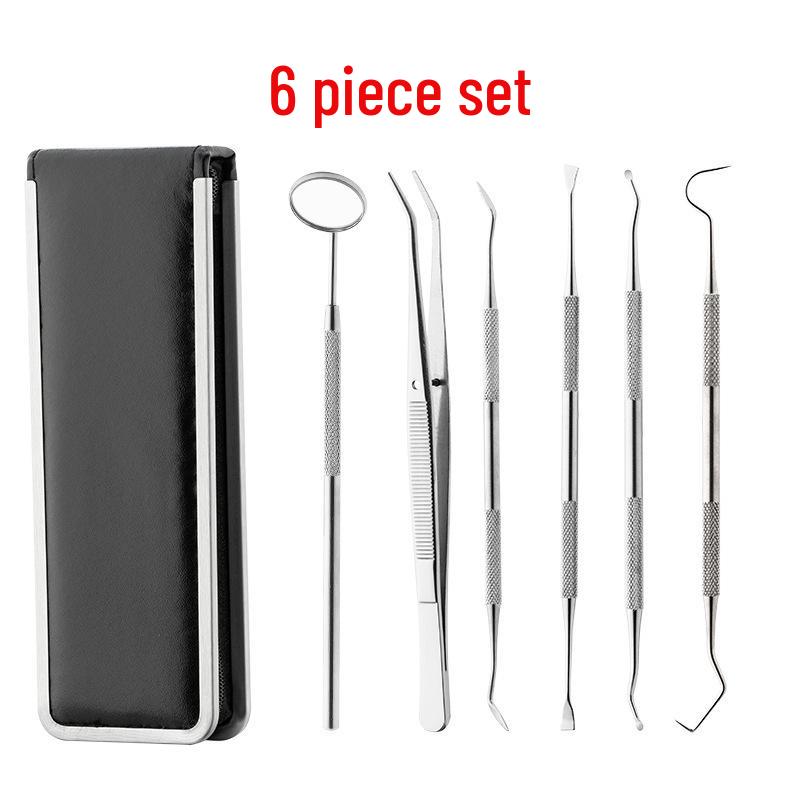 Dental Examination & Tartar Removal Stainless Steel Tool Set - 5 Pieces