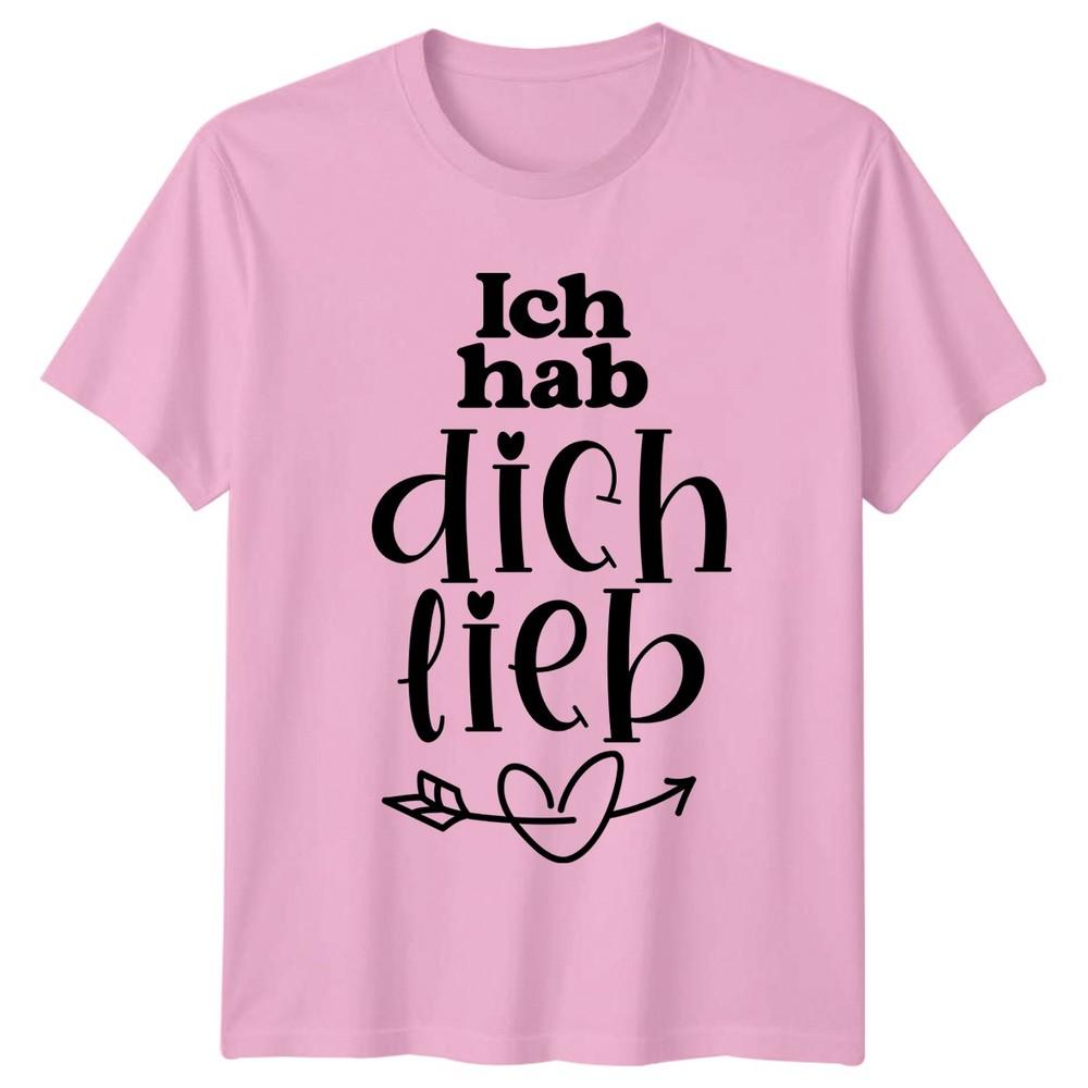 Ich Hab Dich Lieb Unisexs TShirt GerUnisex Love Valentines Day Gift For Her
